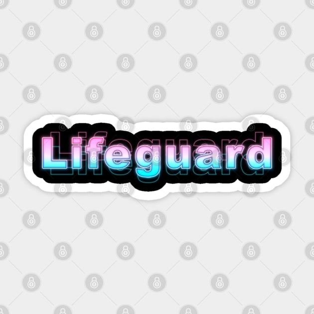 Lifeguard Sticker by Sanzida Design